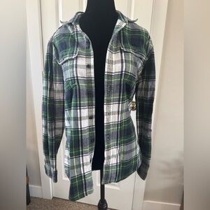 Men’s, Green, Plaid, Flannel.